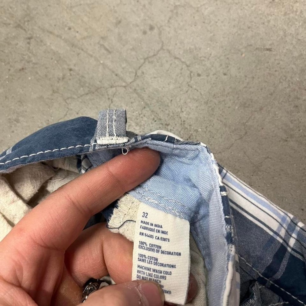 Y2k American Eagle Plaid Patchwork Shorts - image 4